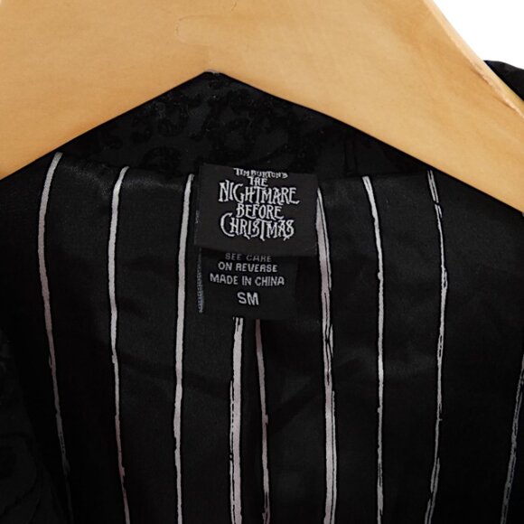 Nightmare Before Christmas Burnout Velvet Lace-Up Blazer Whimsigoth Gothcore S - Picture 9 of 11